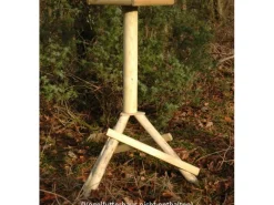 Clearance Dobar Vogelhaus-Ständer 65 x 60 x 100 cm Braun dreibeinig Kiefer