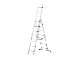 DRABEST Vielzweckleiter 3 x 7 Sprossen Aluminium