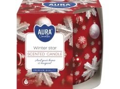 Discount Duftkerze im Glas Winter Star Ø 7,9 cm x 7,2 cm