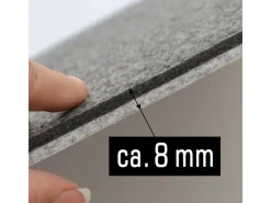 Hot DuneDesign 4 Eckige Sitzkissen aus Filz 35 x 35 cm in Grau und Hellgrau