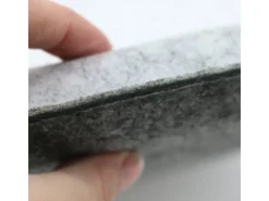 DuneDesign 4 Runde Sitzkissen aus Filz Ø 35 x 2,5 cm in Grau