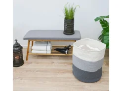 DuneDesign Aufbewahrungskorb aus Baumwolle 50 Liter Ø 38 x 46 cm