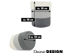 DuneDesign Aufbewahrungskorb aus Baumwolle 50 Liter Ø 38 x 46 cm