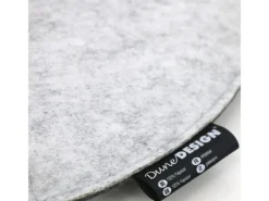 DuneDesign Rundes Sitzkissen aus Filz Ø 35 cm 30 mm Stark in Grau