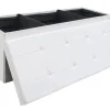 New DuneDesign Sitzbank mit 120L Stauraum 110 x 38 x 38 cm in Weiß