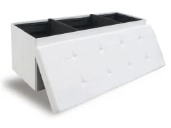 New DuneDesign Sitzbank mit 120L Stauraum 110 x 38 x 38 cm in Weiß