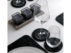 DuneDesign Tischset für 4 Personen aus Filz 43 x 30 cm Anthrazit
