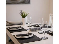 DuneDesign Tischset für 4 Personen aus Filz 43 x 30 cm Anthrazit