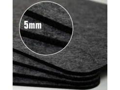 DuneDesign Tischset für 4 Personen aus Filz 43 x 30 cm Anthrazit