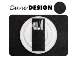DuneDesign Tischset für 4 Personen aus Filz 43 x 30 cm Anthrazit