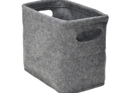 DuneDesign Toilettenpapier Aufbewahrungs Box aus Filz für 4 Klopapier Rollen