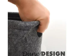 DuneDesign Toilettenpapier Aufbewahrungs Box aus Filz für 4 Klopapier Rollen