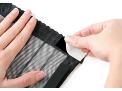 Easymaxx Tür-Moskitonetz Magic Klick Schwarz 90 cm x 210 cm