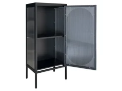 New ebuy24 Adelaide Vitrinenschrank 1 Glastür Schwarz