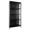 ebuy24 Brisbane Vitrinenschrank Höhe 175 cm Schwarz