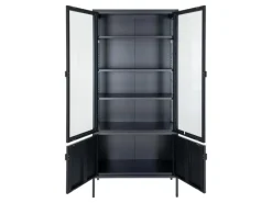 Best ebuy24 Brisbane Vitrinenschrank 4 Türen Schwarz