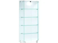 ebuy24 CenilaL Vitrinenschrank 2 Türen Weiß