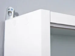 Discount ebuy24 Comit Vitrinenschrank Wandhängend 2 Glastüren Weiss