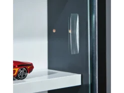 ebuy24 Comit Vitrinenschrank Wandhängend 2 Glastüren Weiss Schwarz