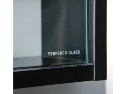 ebuy24 Comit Vitrinenschrank Wandhängend 2 Glastüren Weiss Schwarz