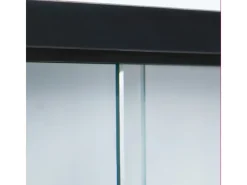 ebuy24 Comit Vitrinenschrank Wandhängend 2 Glastüren Weiss Schwarz