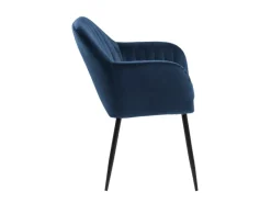 ebuy24 Emil Esszimmerstuhl Dunkelblau Metall Schwarz