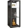 ebuy24 GlasolM Vitrinenschrank 3 Ablagen Anthrazit