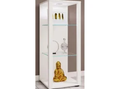Best ebuy24 GlasolM Vitrinenschrank 3 Ablagen Weiß