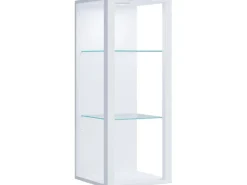 ebuy24 GlasolMW Vitrinenschrank Wandhängend Weiß