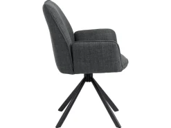 ebuy24 Glenda Esszimmerstuhl Mit Armlehnen Stoff Grau