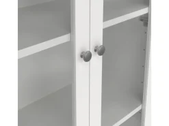 Online ebuy24 Madrid Vitrinenschrank 2 Glastüren 3 Schubladen Weiß