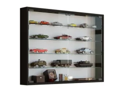 Online ebuy24 Mandosa L Vitrinenschrank an der Wand Montierte 2 Glastüren Schwarz