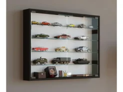 Online ebuy24 Mandosa L Vitrinenschrank an der Wand Montierte 2 Glastüren Schwarz