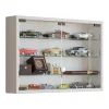 ebuy24 Mandosa M Vitrinenschrank an der Wand Montierte 2 Glastüren Weiß
