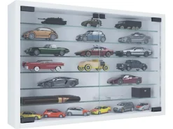 Discount ebuy24 MandosaXL Glasvitrinen Wandhängend 2 Glastüren Weiß