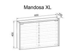 Discount ebuy24 MandosaXL Glasvitrinen Wandhängend 2 Glastüren Weiß