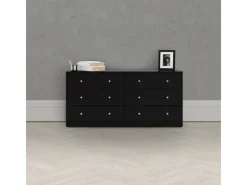 Outlet ebuy24 Maria Kommode Breit mit 6 Schubladen Schwarz