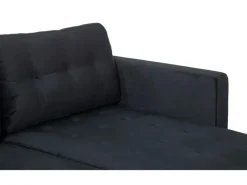 ebuy24 Marino Sofa BA4 Chaiselongue Rechts oder Links Gewendet in Velour Schwarz