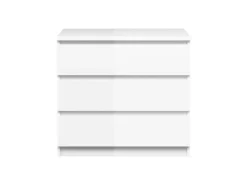 Discount ebuy24 Nada Kommode Breit 3 Schubladen Weiss Hochglanz