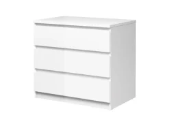 Discount ebuy24 Nada Kommode Breit 3 Schubladen Weiss Hochglanz