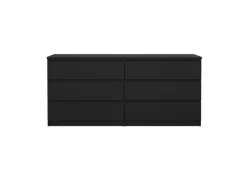 Best ebuy24 Naia Kommode 6 Schubladen Matt Schwarz