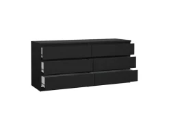 Best ebuy24 Naia Kommode 6 Schubladen Matt Schwarz