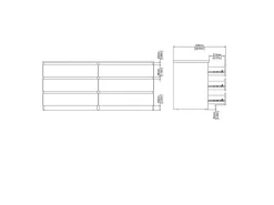 ebuy24 Naia Kommode 6 Schubladen Schwarze Struktur