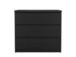 ebuy24 Naia Kommode 3 Schubladen Schwarze Struktur