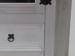 ebuy24 New Mexico Eckschrank mit 1 Glastür und 2 Schubladen in Grau