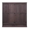 New ebuy24 New Mexico Kleiderschrank 4-trg mit 2 Schubladen Gebeitzt Wachs