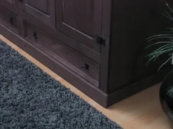 New ebuy24 New Mexico Kleiderschrank 4-trg mit 2 Schubladen Gebeitzt Wachs