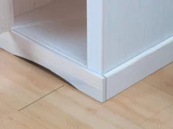 ebuy24 New Mexico Nachttische 2 Stück mit 1 Schublade und 1 Tür Weiss Gewachst