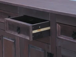 ebuy24 New Mexico Sideboard mit 7 Schubladen und 3 Türen Gelaugt Gewachst