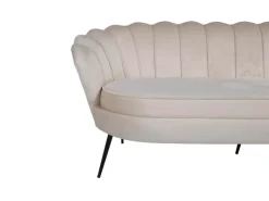 ebuy24 Nice Sofa 3 Personen Velour Beige